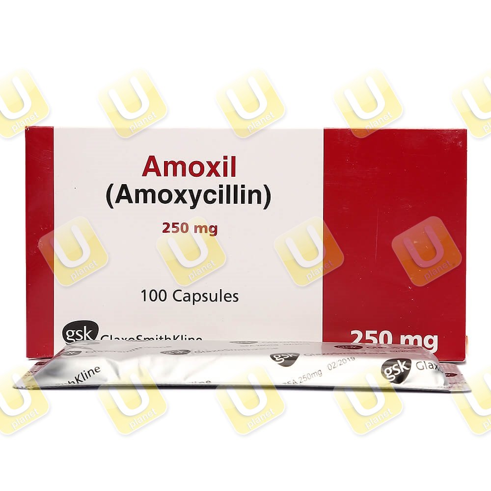 Confezione da esportazione di amoxicillina 250&nbsp;mg in capsule
