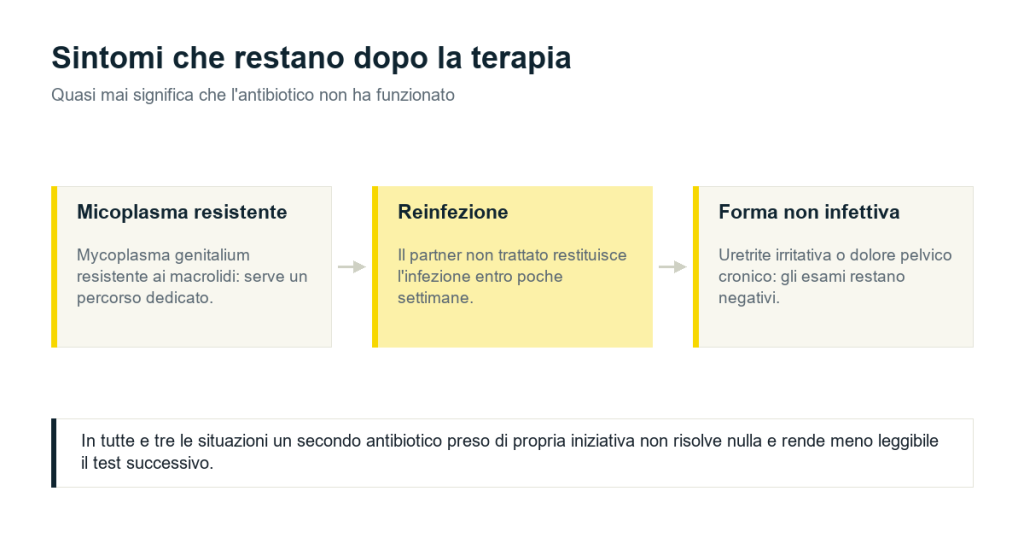 Micoplasma resistente, reinfezione dal partner e forme non infettive