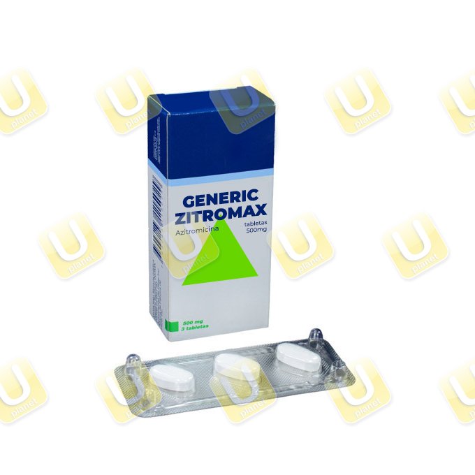 Scatola di azitromicina 500 mg con blister da tre compresse